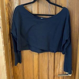 LAST CHANCE WILL DONATE American Apparel cropped long sleeve shirt